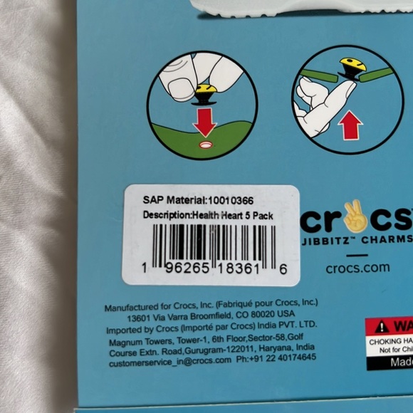 Crocs Jibbitz Health Heart 5 Pack - Picture 4 of 4